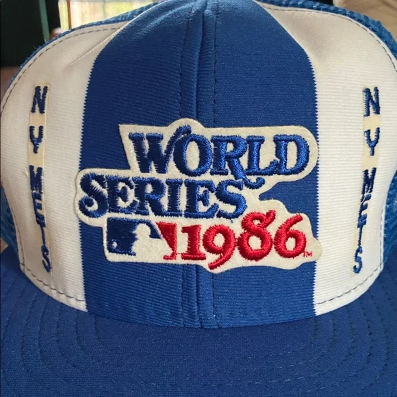 New without Tags Vintage 1986 New York Mets World Series SnapBack Hat - Picture 2 of 9